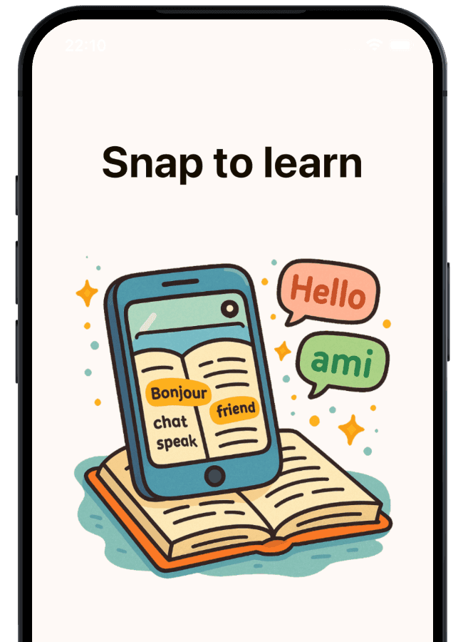 Snap to Learn app download banner showing mobile app interface