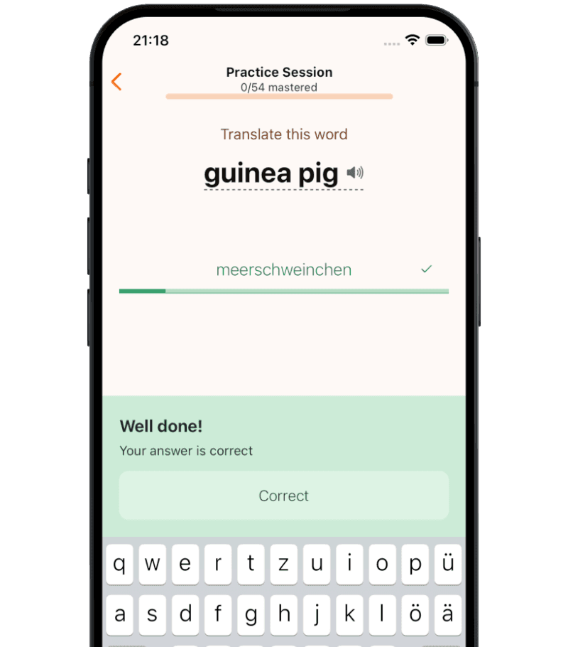 Keyboard typing practice feature as an alternative to handwriting