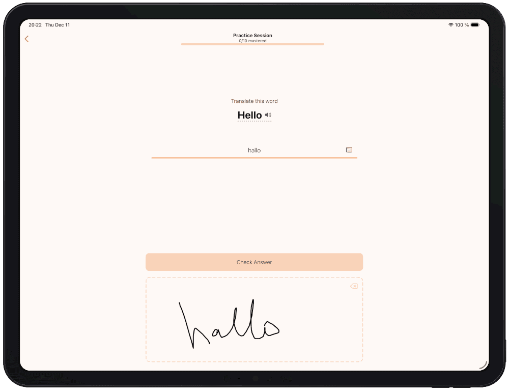 Snap to Learn app optimized for iPad and Android tablets with stylus support